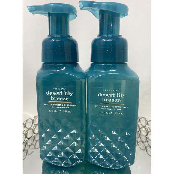 2x Bath Body Works White Barn Desert Lily Breeze Gentle Foaming Hand Soap 8.75oz - Picture 1 of 3